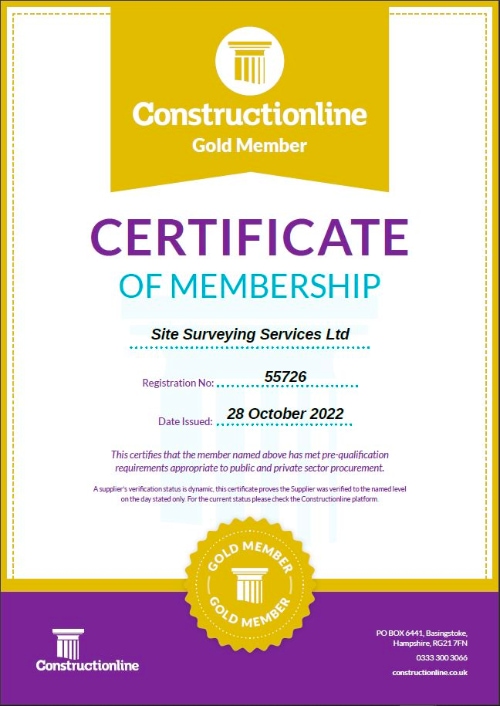 ContructionLine Gold Member Certificate